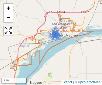 Area schools map